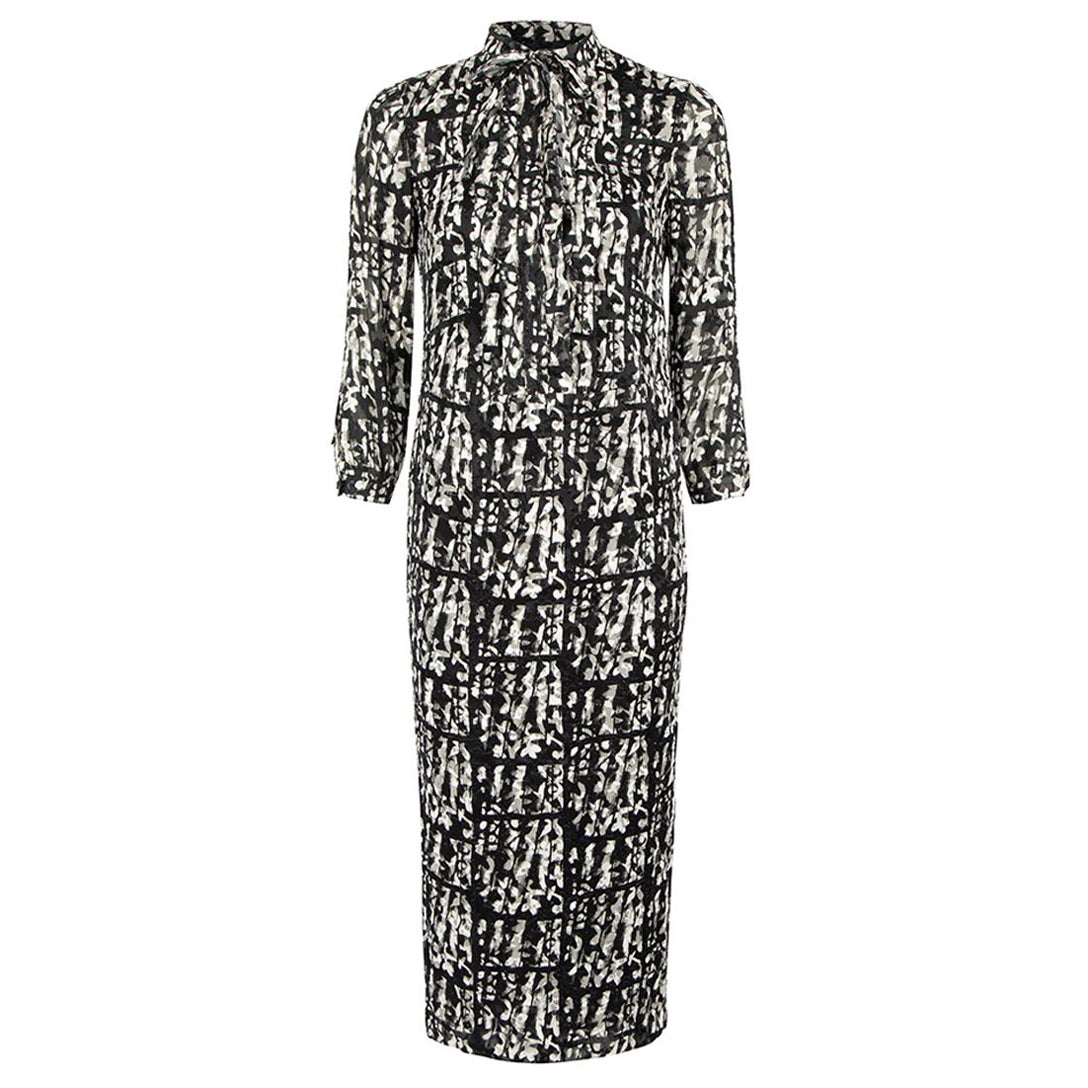 Burberry Black Karla Ablbe Abstract Print Dress Size XS For Sale