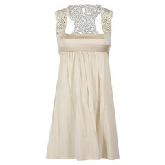 Jasmine Di Milo Ecru Silk Sleeveless Dress Size S