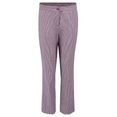 Used Etro Purple Striped Slim Fit Trousers Size M