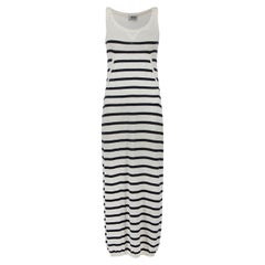 Moschino Moschino Cheap And Chic White Striped Knit Maxi Dress Size XS
