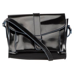 Marni - Sac à bandoulière moyen en cuir verni noir