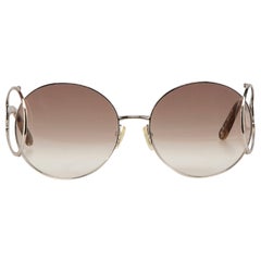 Chloé Brown Tinted Round Sunglasses