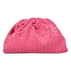 Bottega Veneta Pink Leather Intrecciato Clutch