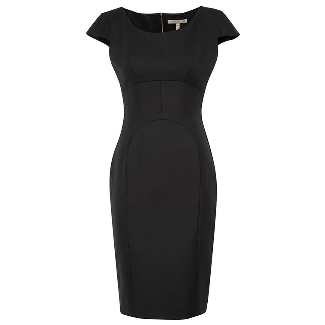 Victoria Beckham Black Round Neck Bodycon Dress Size M For Sale