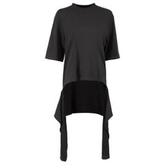 Balenciaga Black Deconstructed Drape Top Size XS