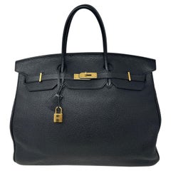 Hermes Black Birkin 40 Bag