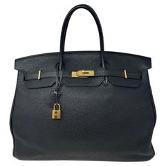 Hermes Black Birkin 40 Bag 