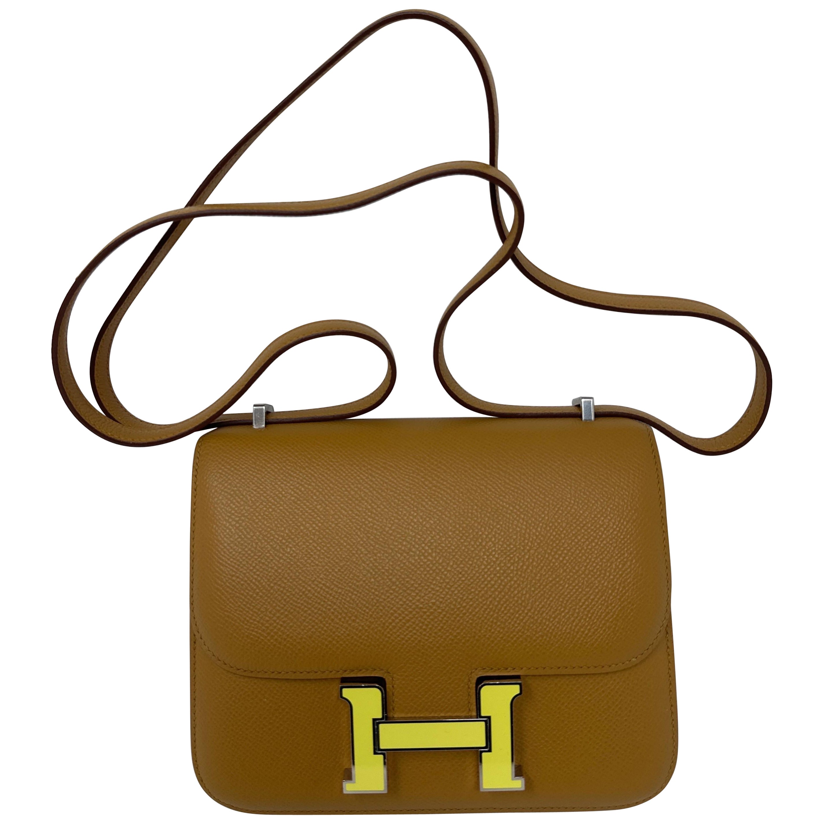 Hermes Mini Constance Gold Bag  en vente