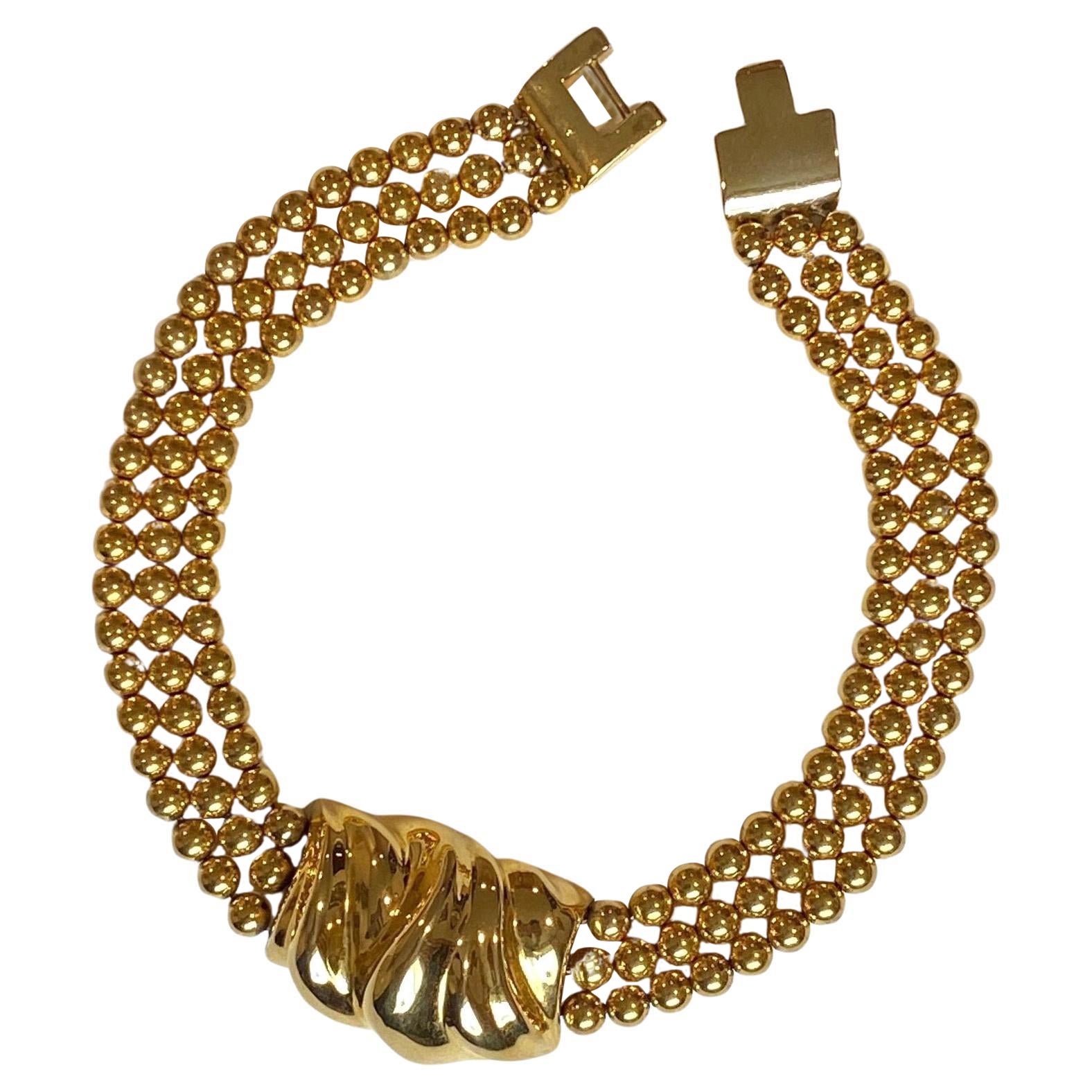 Patricia Von Musulin Gold on Sterling Silver Necklace For Sale