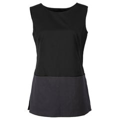 Used Jil Sander Black Wool Sleeveless Panel Top Size L