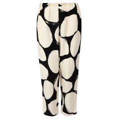 Marni Ecru Printed Elasticated Trousers Size L