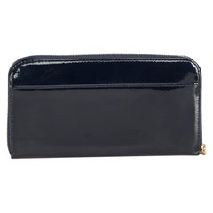Used Aspinal of London Navy Patent Leather Key Pouch