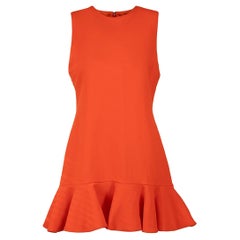Used Victoria Beckham Victoria Victoria Beckham Orange Wool Mini Dress Size M