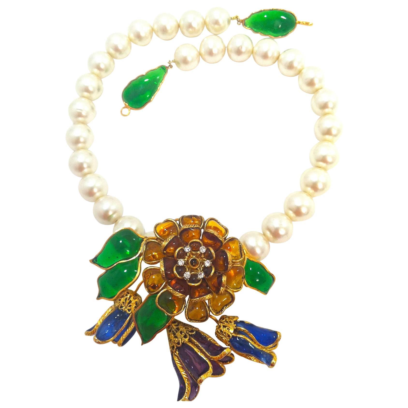 Rare 1960s Chanel Necklace by Maison Gripoix