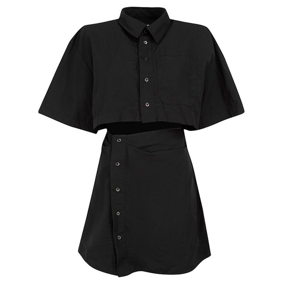 Jacquemus Black La Montagne Cut Out Shirt Dress Size M For Sale