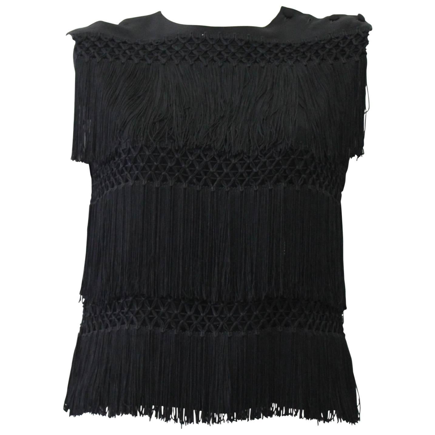 Rare Moschino Top With Fringes For Sale