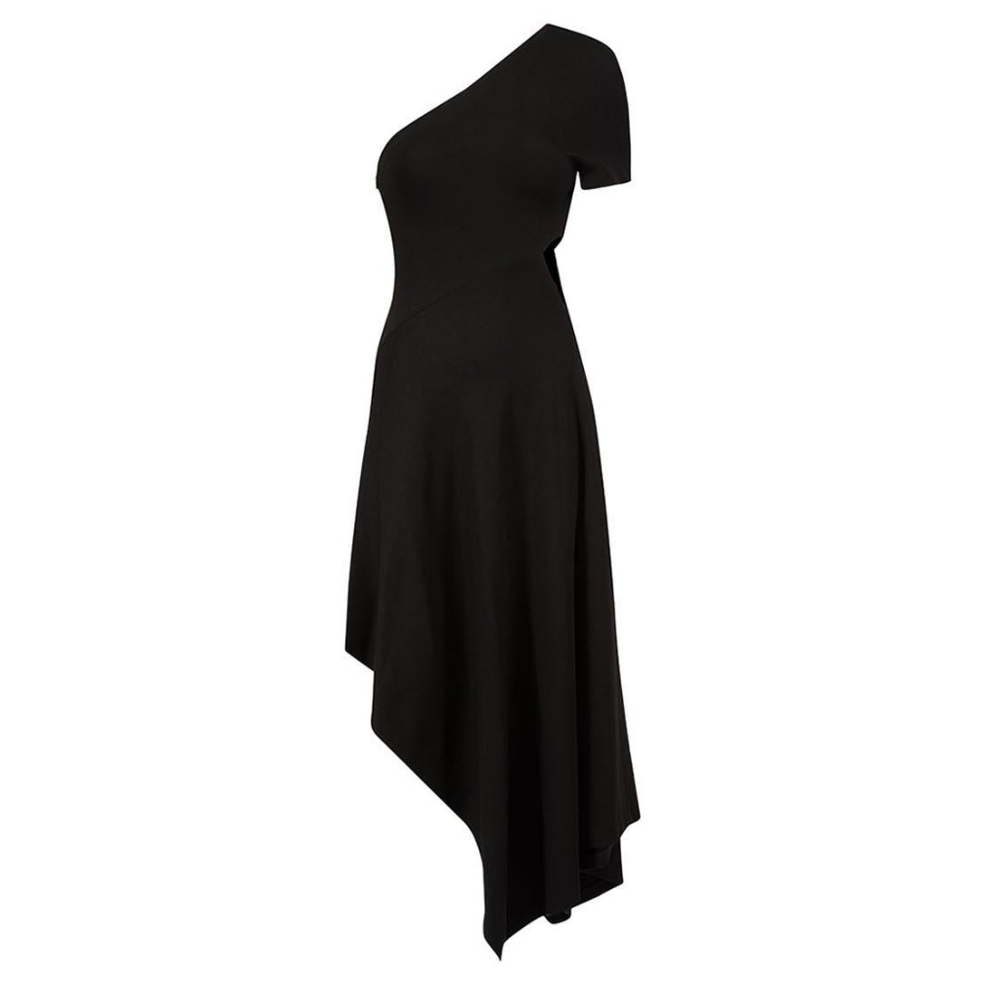 Rosetta Getty Black Asymmetric Maxi Dress Size XS For Sale