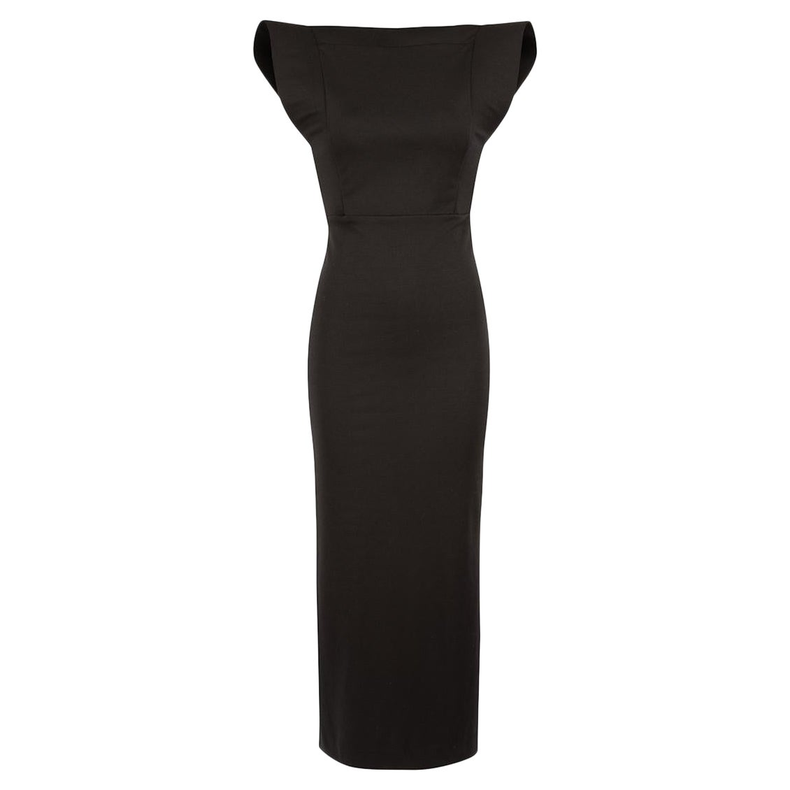 Alexis Black Sleeveless Column Midi Dress Size S
