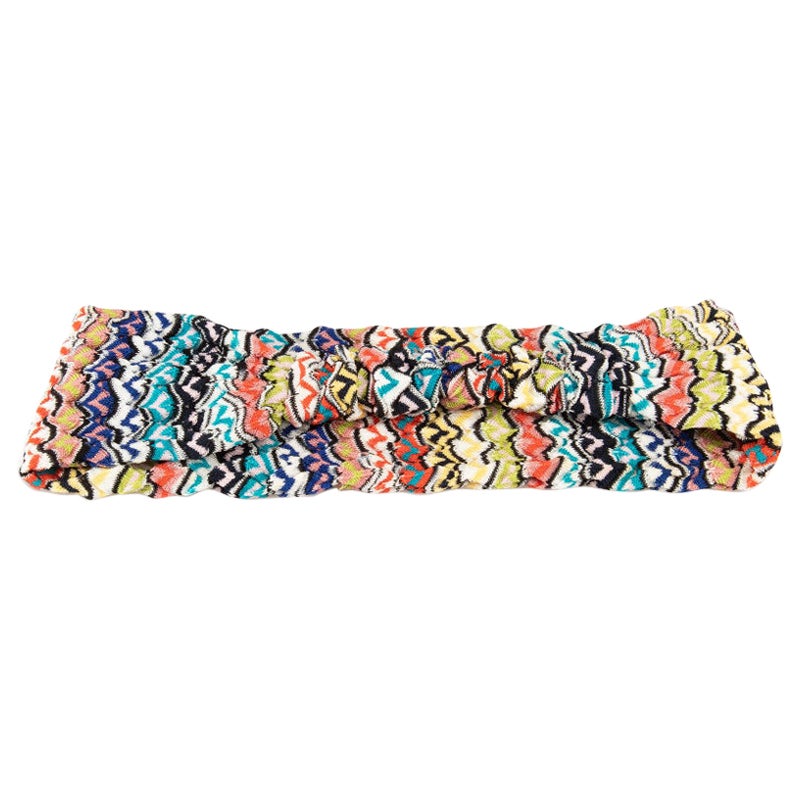 Missoni Missoni Mare Wavy Striped Knit Headband For Sale