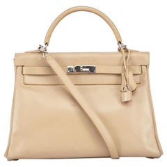 Hermès 2004 Gris Tourterelle Veau Swift Leather Kelly II 32 [H] Bag