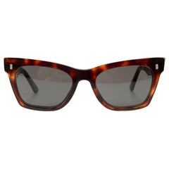 Lunettes de soleil en écaille angulaire Brown de Celine