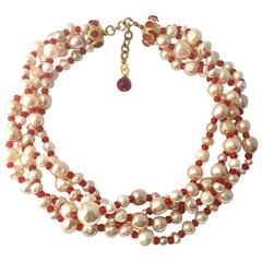 1980s  Original Chanel Necklace by Gripoix.