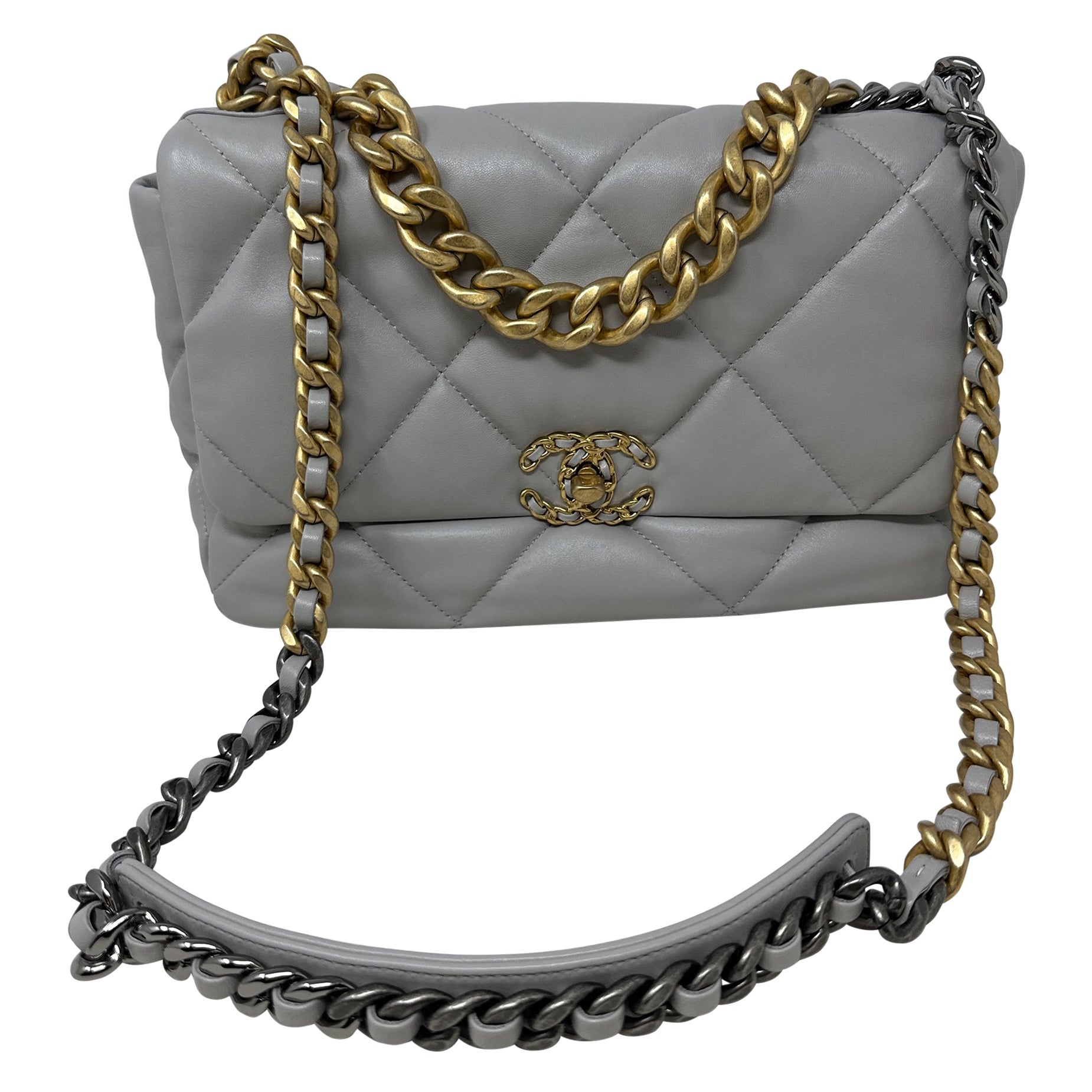 Chanel Large 2019 Grey Bag  For Sale