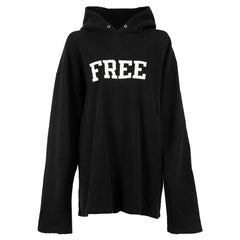 Balenciaga Black Free Logo Oversized Hoodie Size S