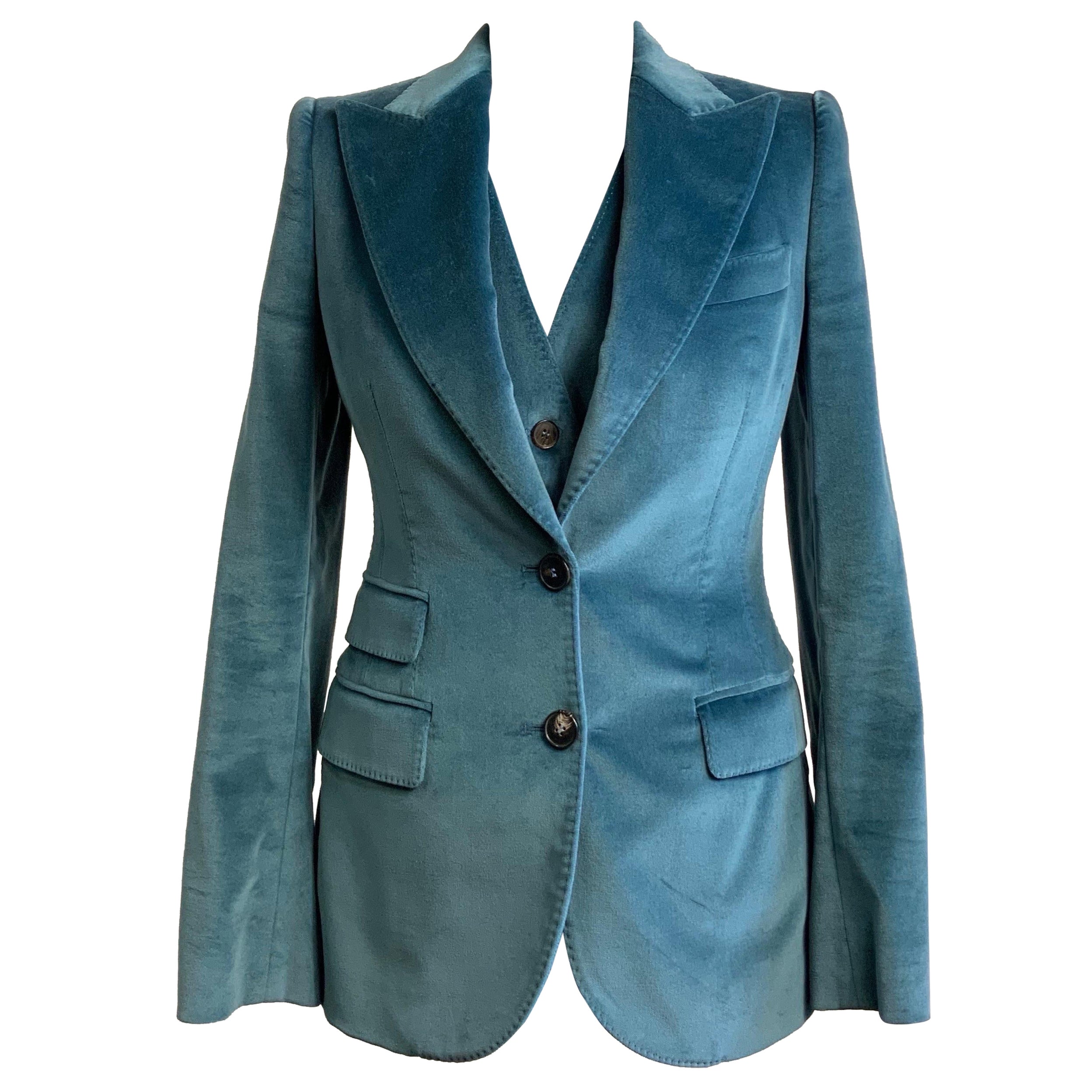 Dolce and Gabbana light blue jacket + vest set. For Sale