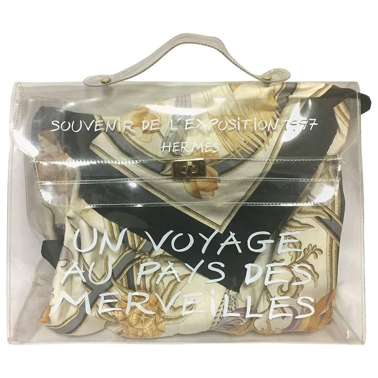 Vintage Hermes a rare transparent clear vinyl Kelly bag, Japan limited  Edition. at 1stDibs | hermes kelly transparent bag, hermes clear vinyl  kelly bag, hermes vinyl kelly bag