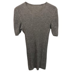 Chanel Grey Cashmere and Silk Short Sleeves Top 