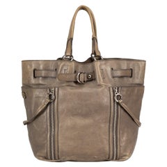 Dolce & Gabbana Khaki Leather Strap Tote Bag