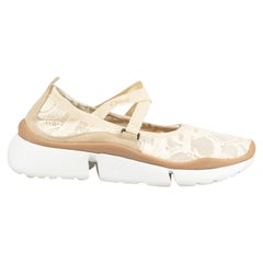 Chloé Beige Lace Sonnie Ballet Trainers Size IT 39