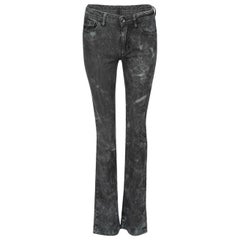 Dolce & Gabbana Schwarze Jeans im Used-Look mit Distressed-Muster Größe XS