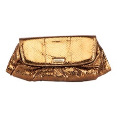 Jimmy Choo Metallic Snakeskin Clutch