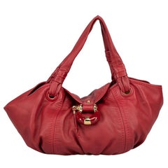 Used Jimmy Choo Red Leather Shoulder Bag