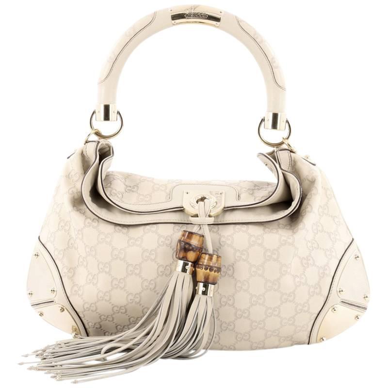 Gucci Indy Hobo Guccissima Leather Large
