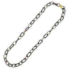 Retro Archimede Seguso 1950/60s Clear and Black Glass Necklace