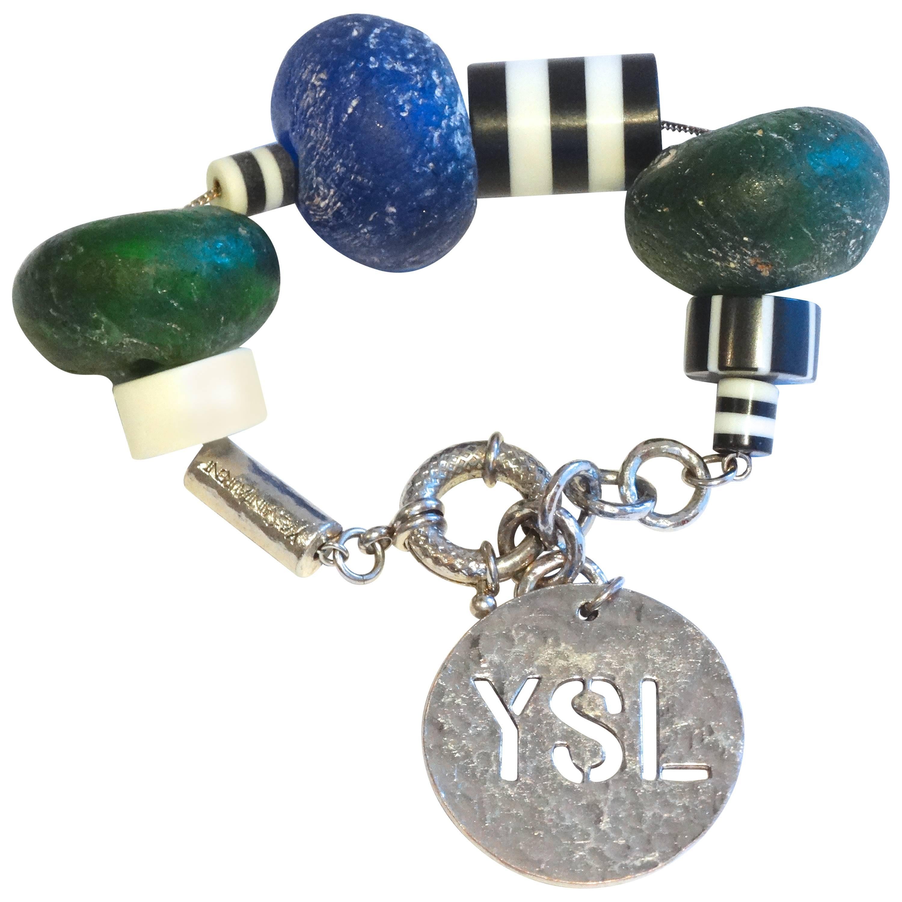 Yves Saint Laurent "Sea Glass" Charm Bracelet 
