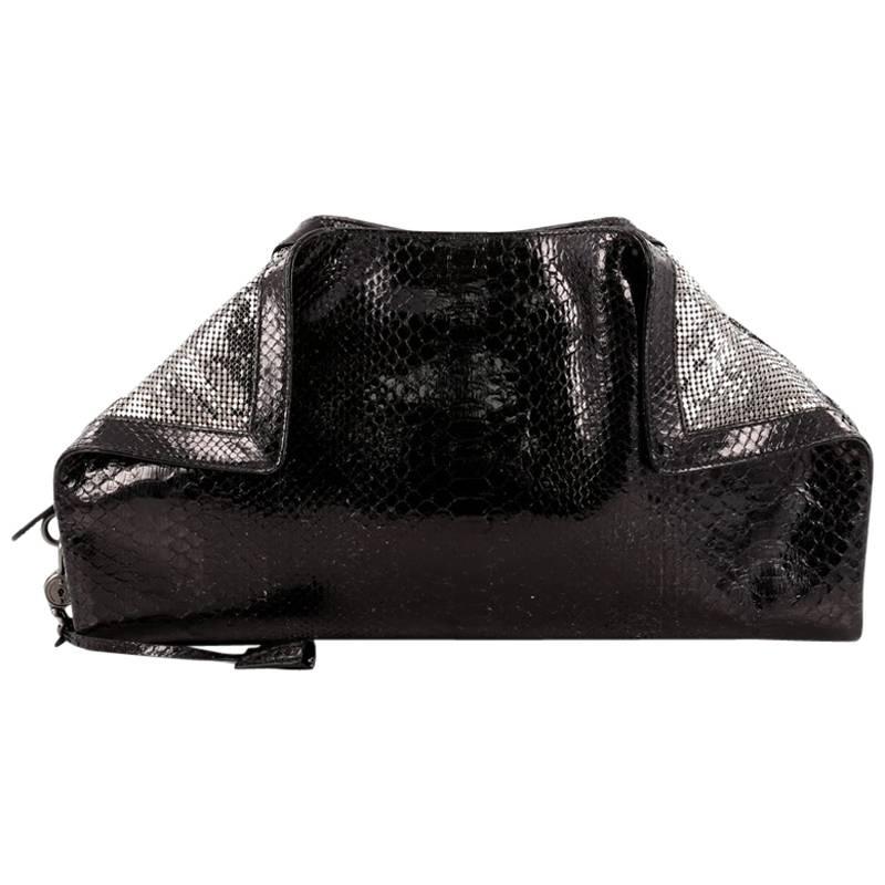 Salvatore Ferragamo Pitone Specchio Clutch Python
