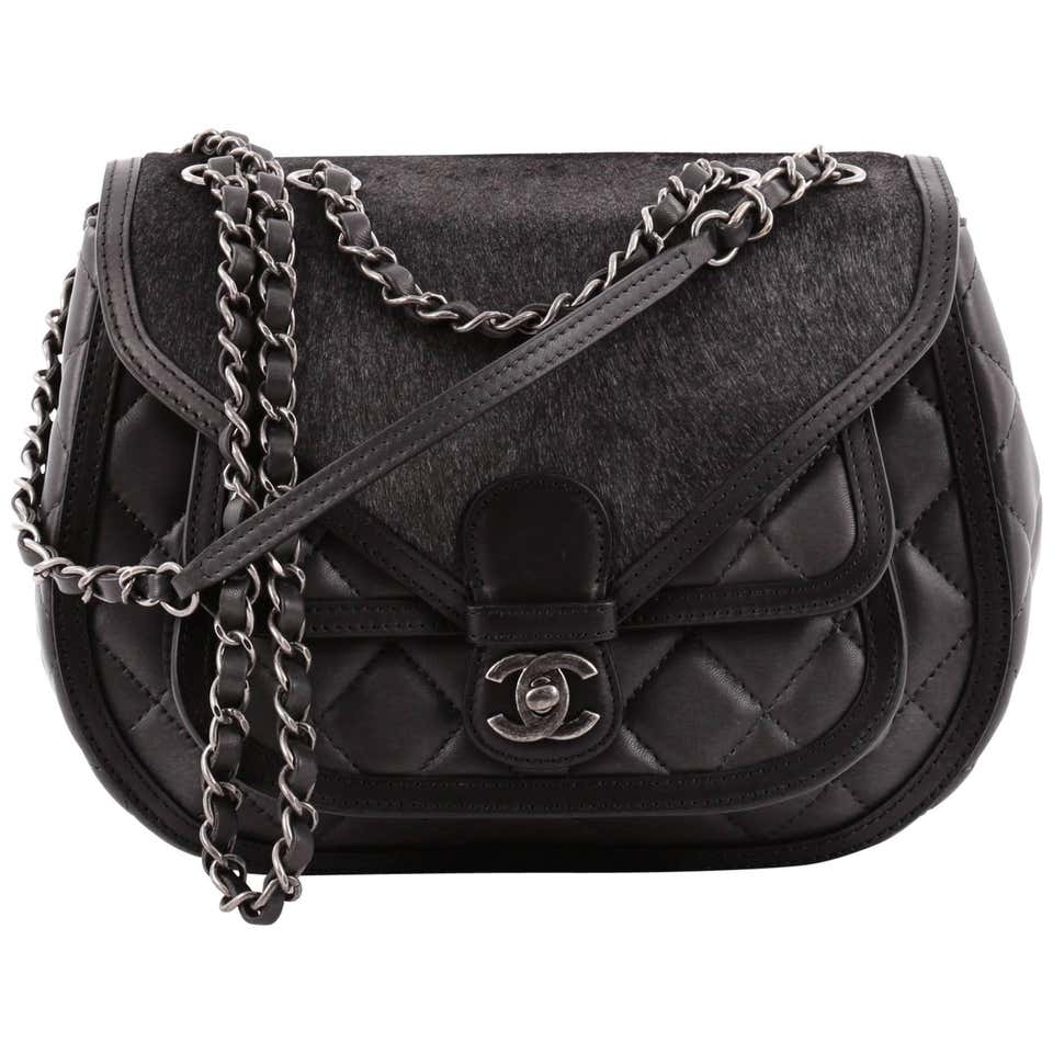 Chanel Saddle Bag Quilted Calfskin and Pony Hair Medium at 1stDibs ...