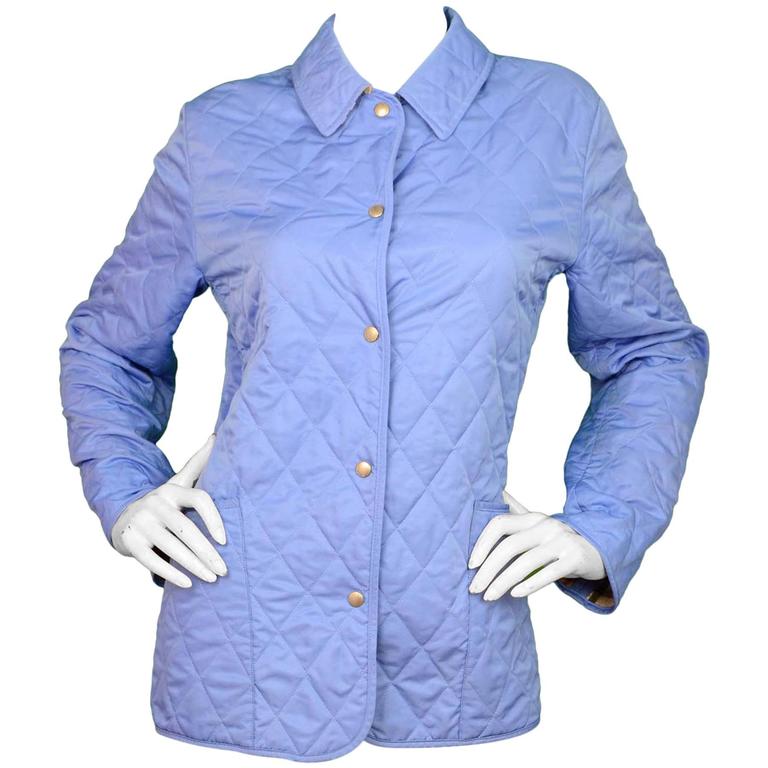 burberry blue quilted jacket