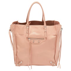 Balenciaga Old Rose Leather Papier A5 Tote