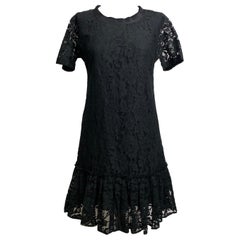 Dolce und Gabbana Schwarzes Spitzenkleid aus Spitze