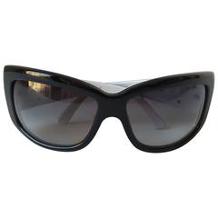 Luxury Retro Chanel 2 Tone Quilted Sunglasses 33965