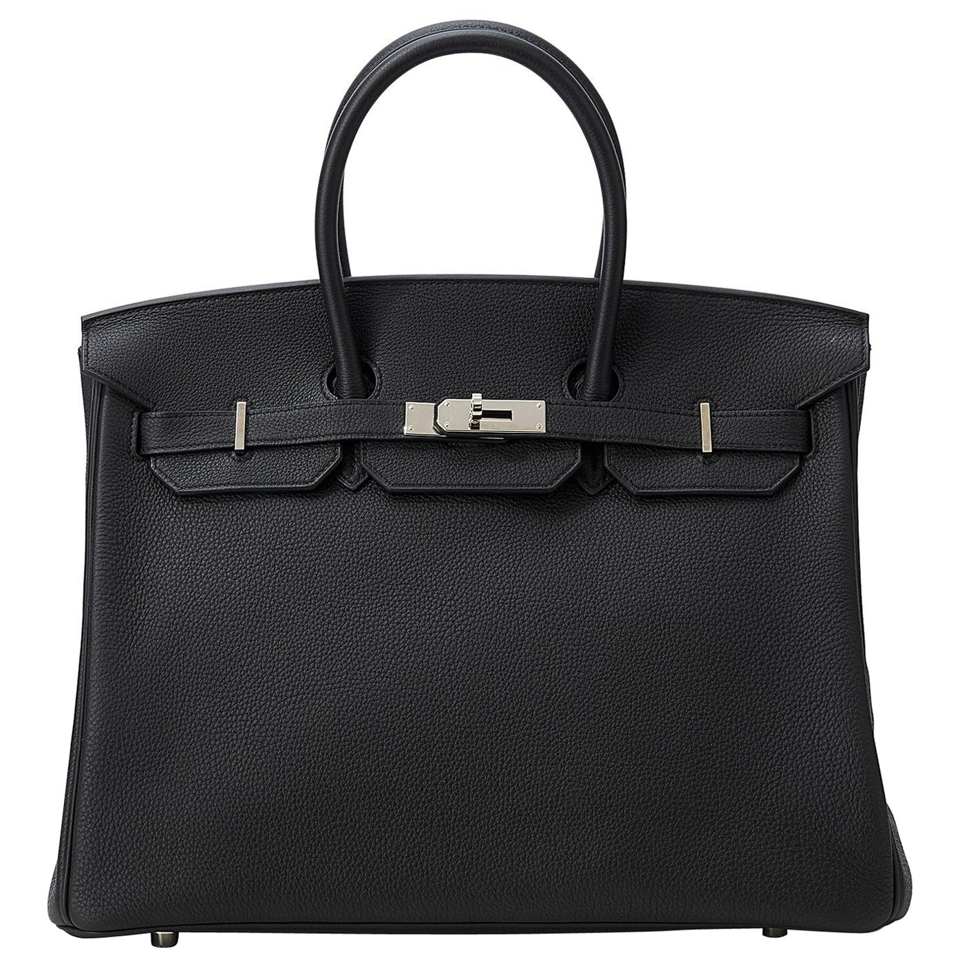 Hermès Birkin 35 Noir/Schwarz Togo Palladium Hardware im Angebot