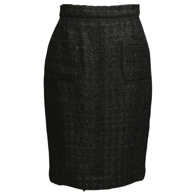DESIGN - Jupe longue en imitation cuir avec fente latérale - Marron délavé