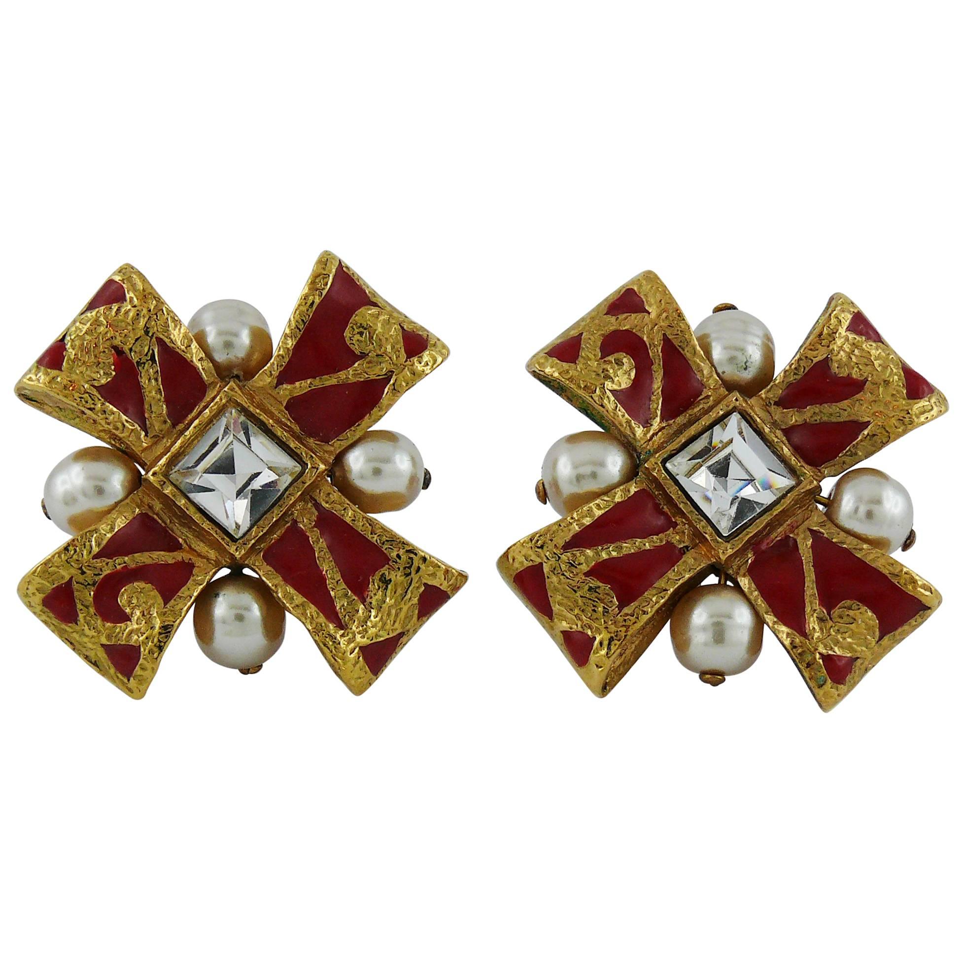 Christian Lacroix Vintage Bow ClipOn Earrings at 1stDibs