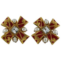 Christian Lacroix Vintage Bow Clip-On Earrings