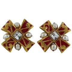 Christian Lacroix Vintage Bow Clip-On Earrings 5